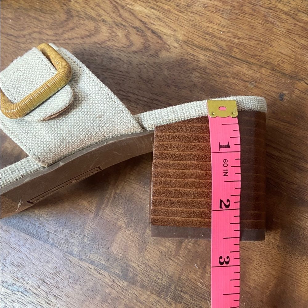 Tommy Bahama Trista Linen Block Heel Sandals - Picture 8 of 9